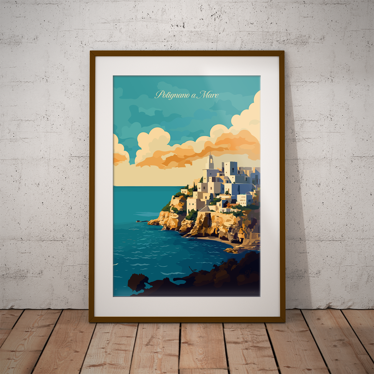 Polignano a Mare poster by bon voyage design