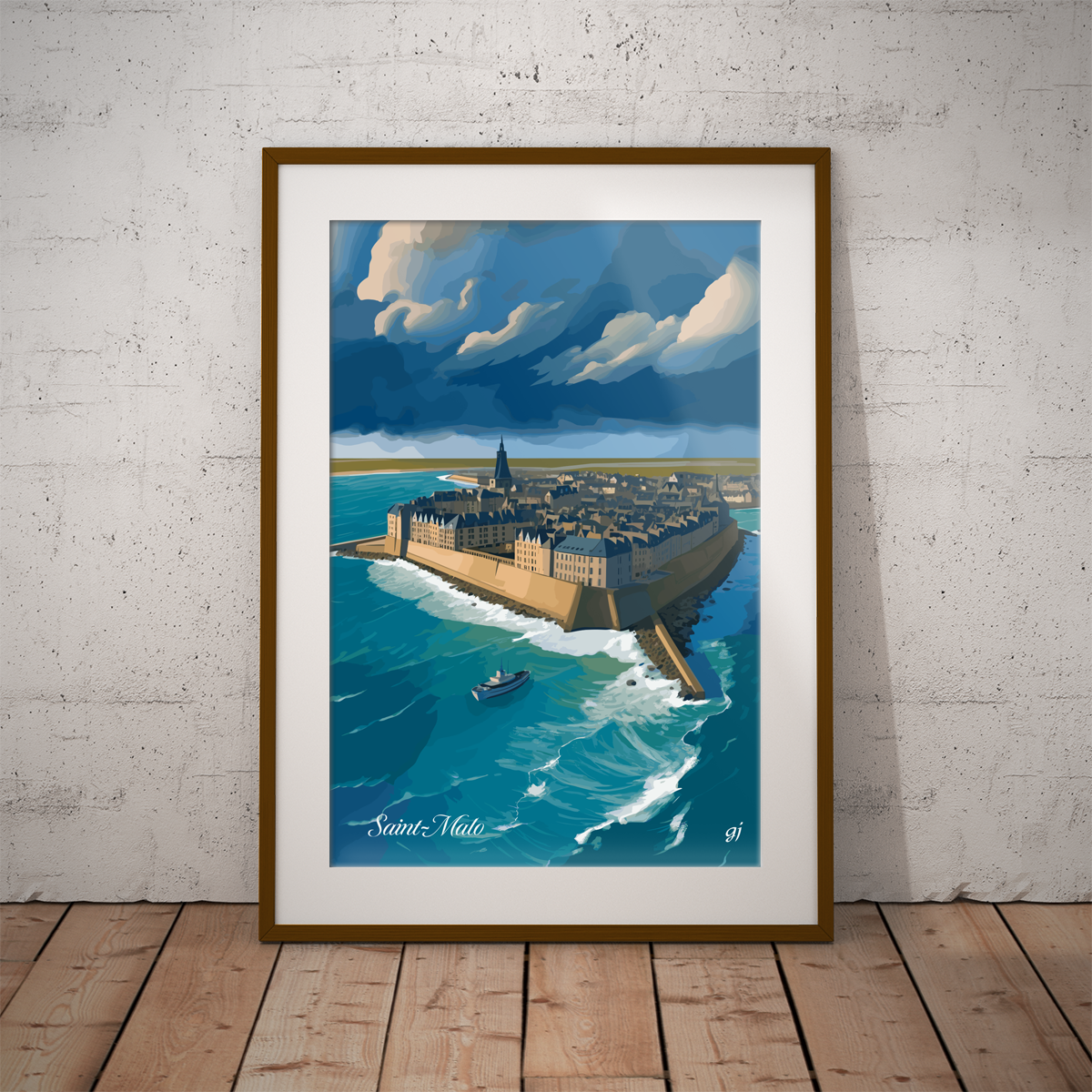Saint-Malo poster by bon voyage design