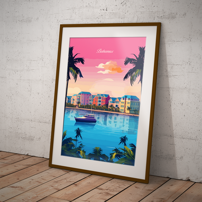 Bahamas poster by bon voyage design