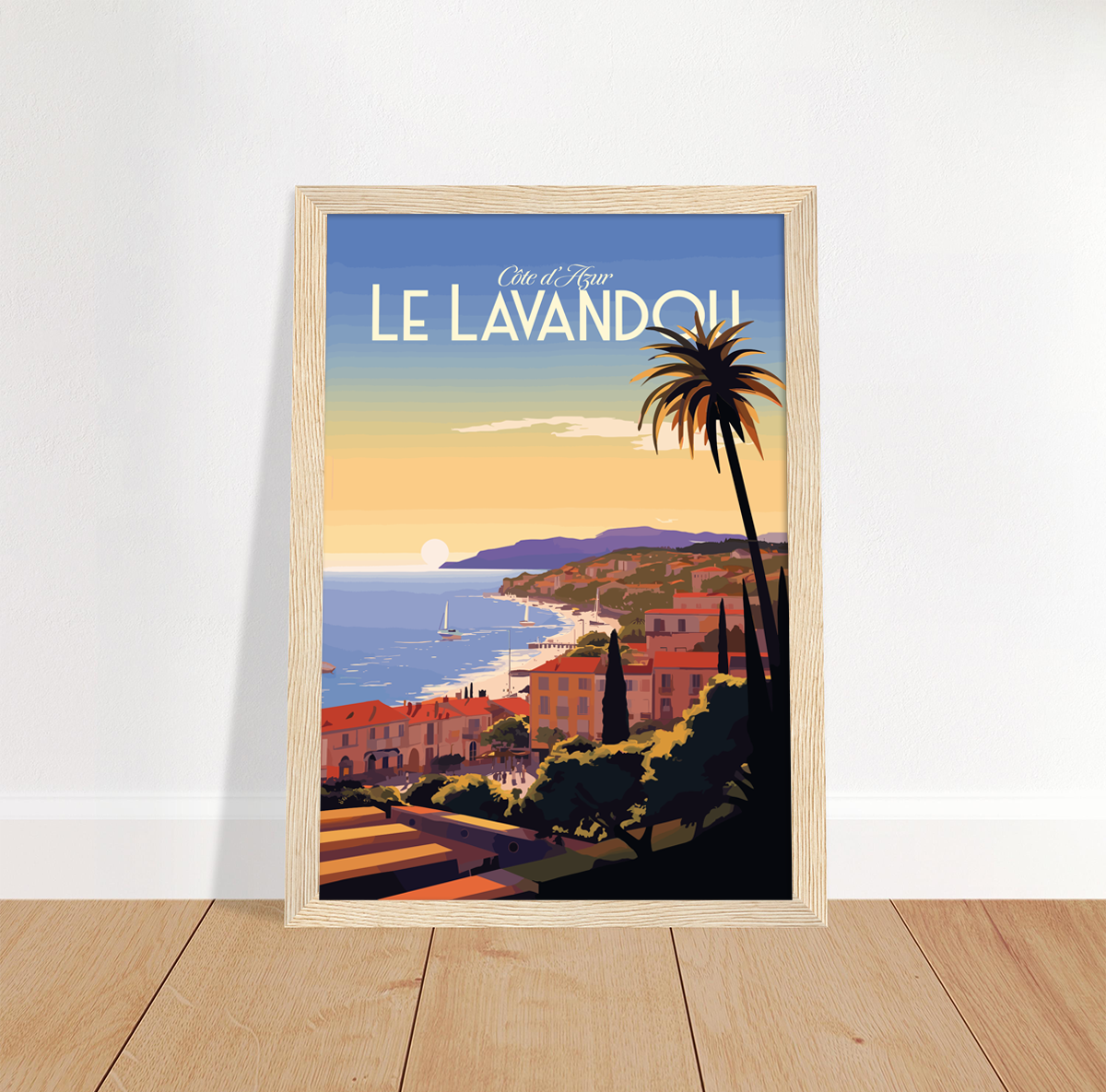 Le Lavandou poster by bon voyage design