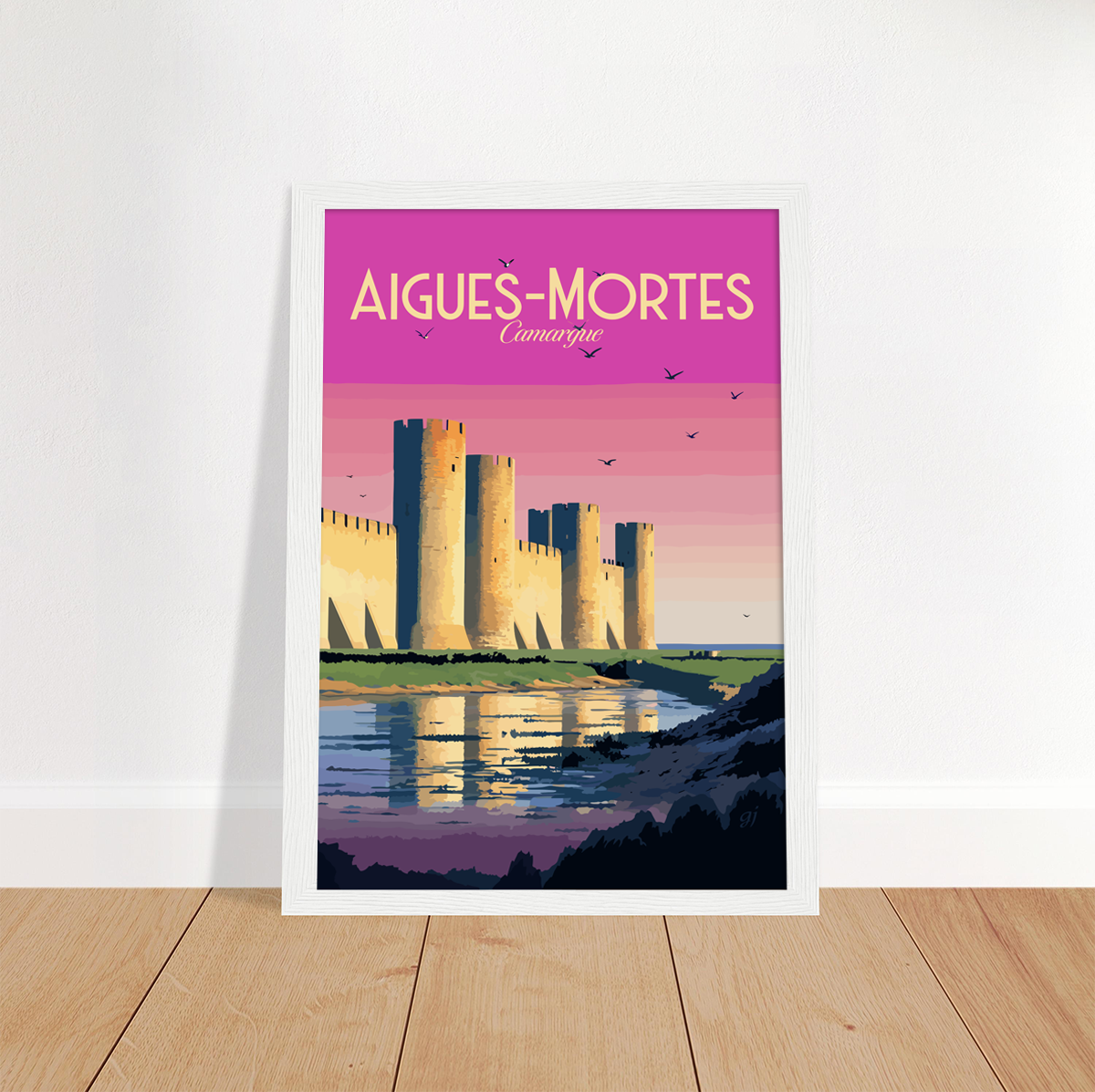 Aigues-Mortes poster by bon voyage design