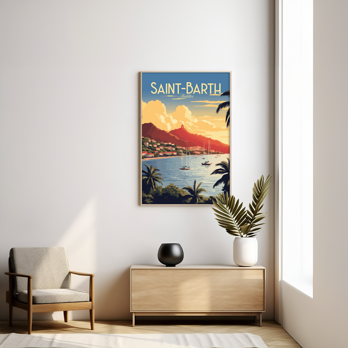 Saint Barth poster by bon voyage design