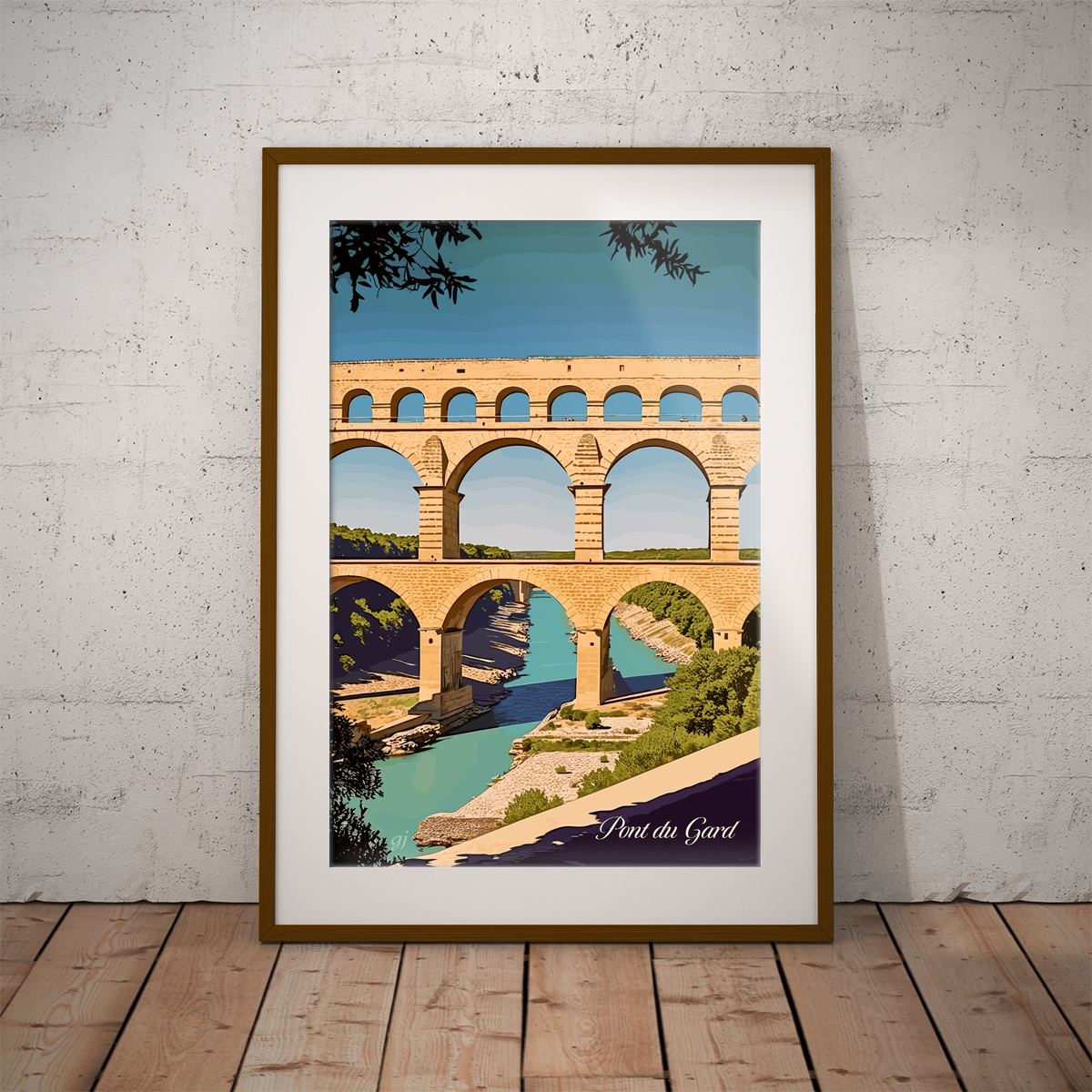 Pont du Gard poster by bon voyage design