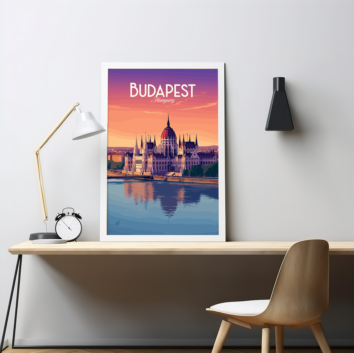 Budapest poster by bon voyage design