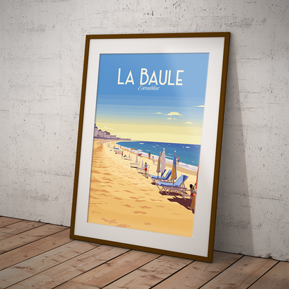 La Baule - Plage poster by bon voyage design