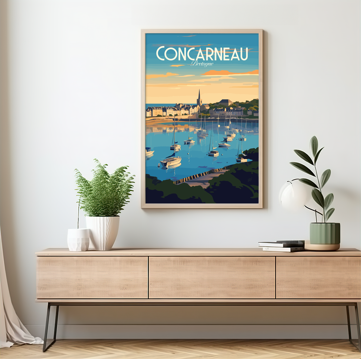 Concarneau poster by bon voyage design