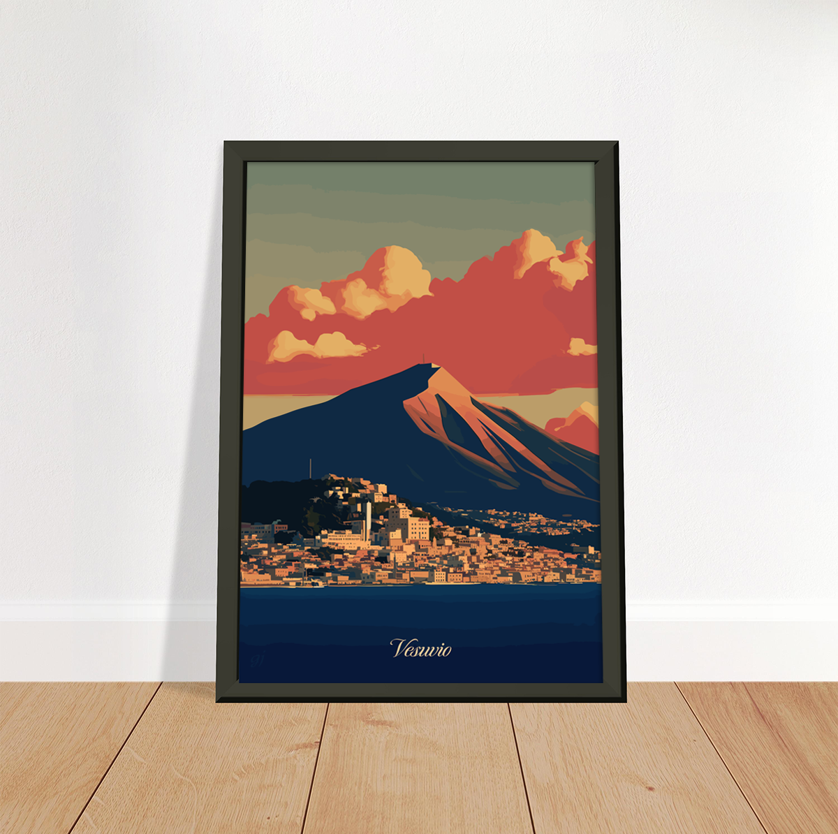Vesuvio poster by bon voyage design