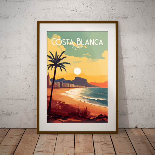 Costa Blanca poster by bon voyage design