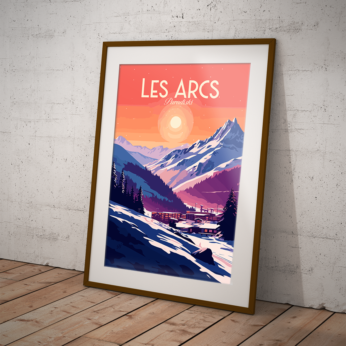Les Arcs poster by bon voyage design