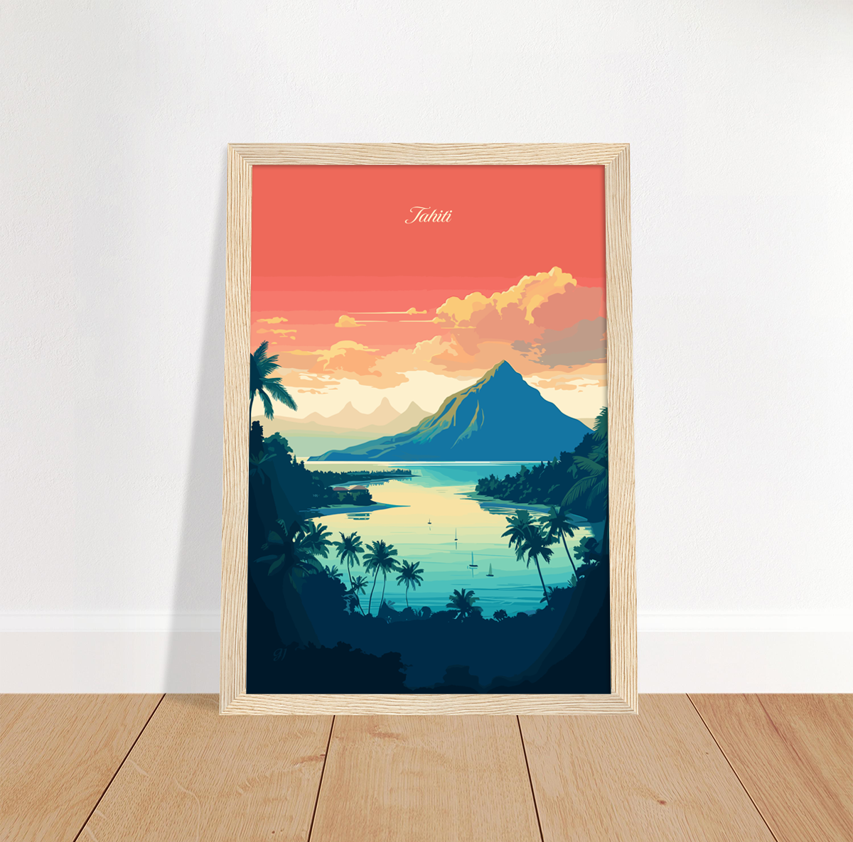 Tahiti poster by bon voyage design