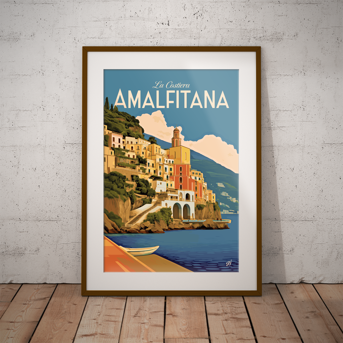 Costiera Amalfitana poster by bon voyage design