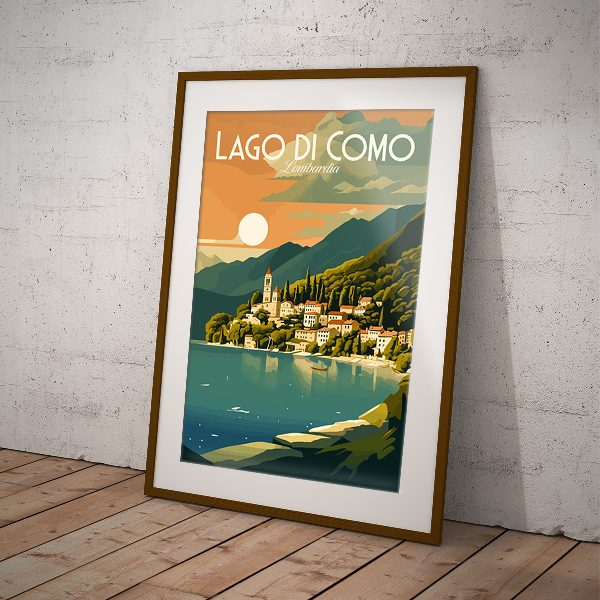 Lago di Como poster by bon voyage design