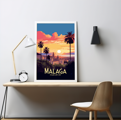 Malaga poster by bon voyage design