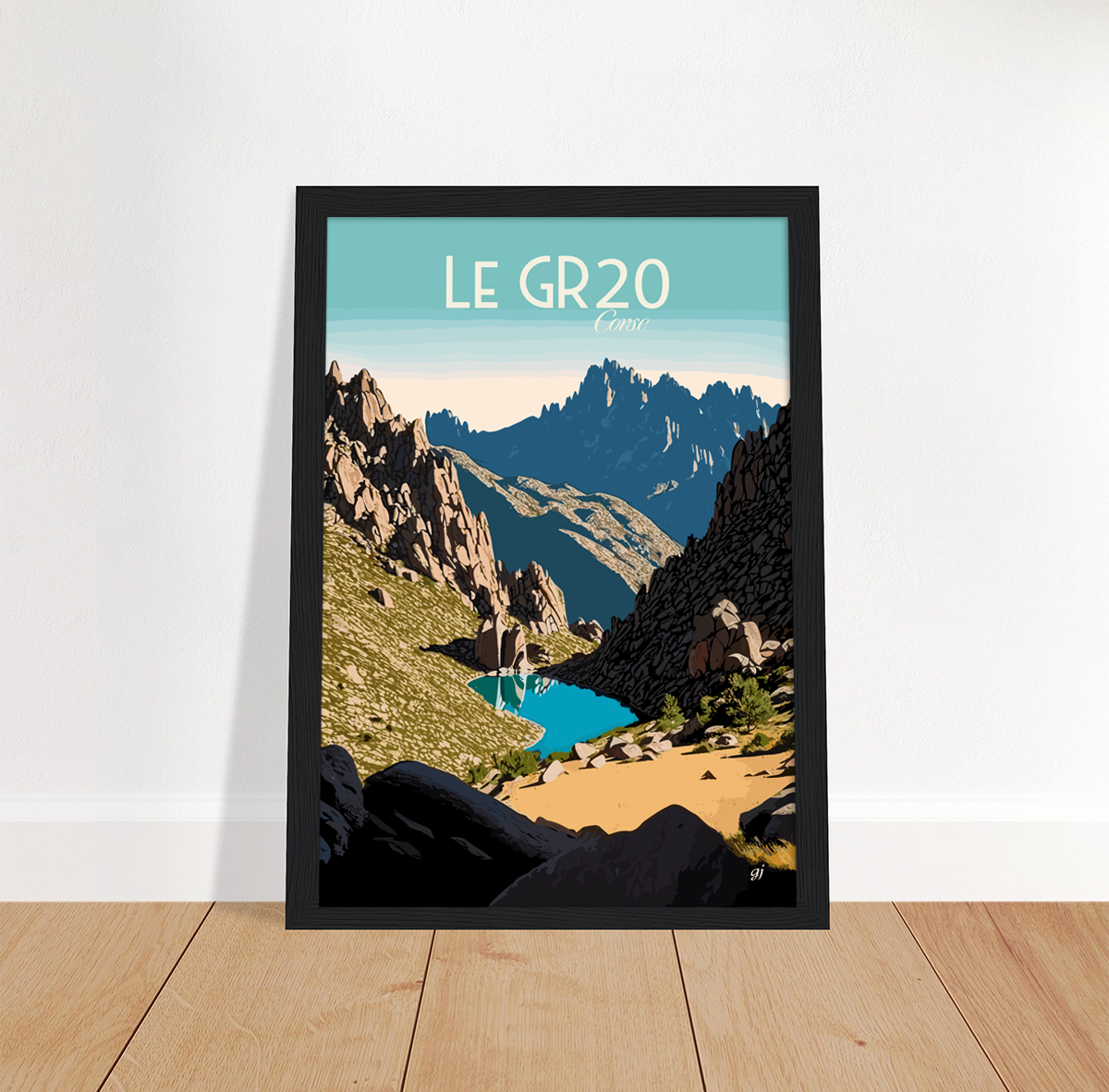 Corse - GR20 poster by bon voyage design