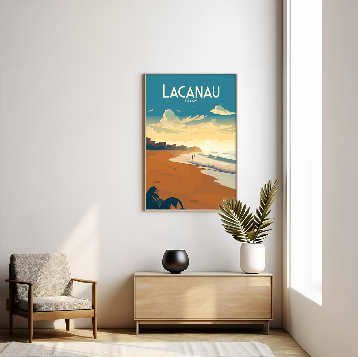 Lacanau poster by bon voyage design