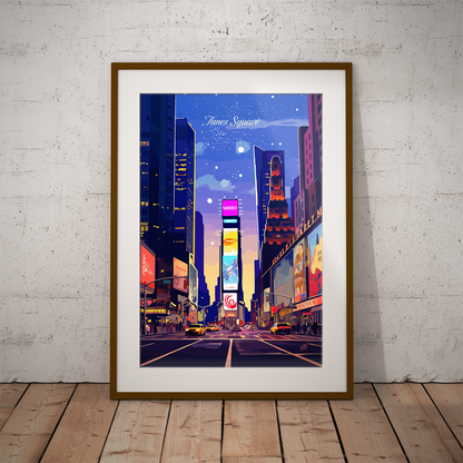 New York - Times Square poster by bon voyage design