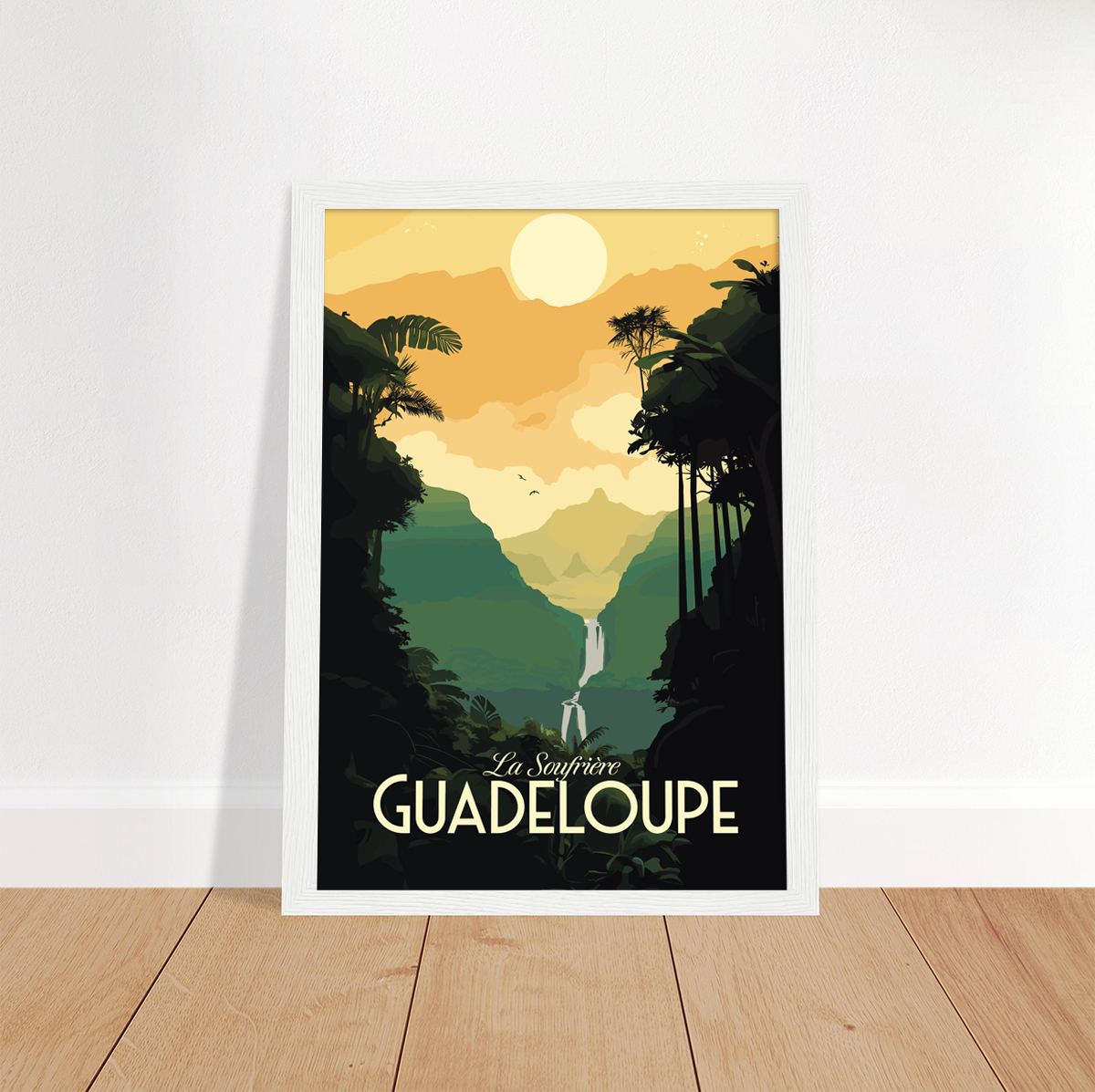 Guadeloupe - La Soufriere poster by bon voyage design