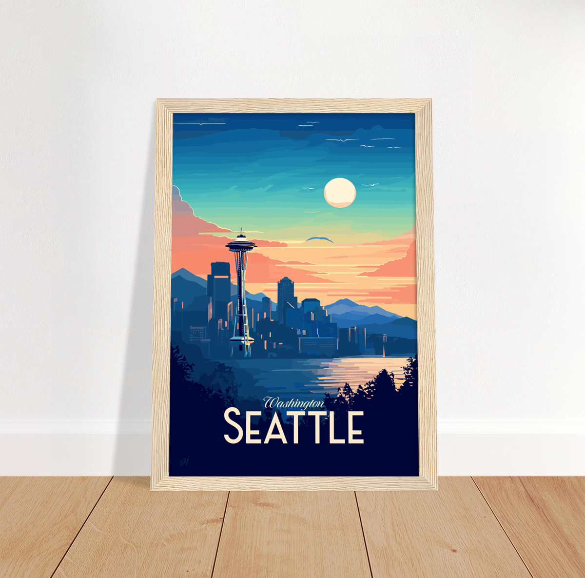 Seattle poster by bon voyage design