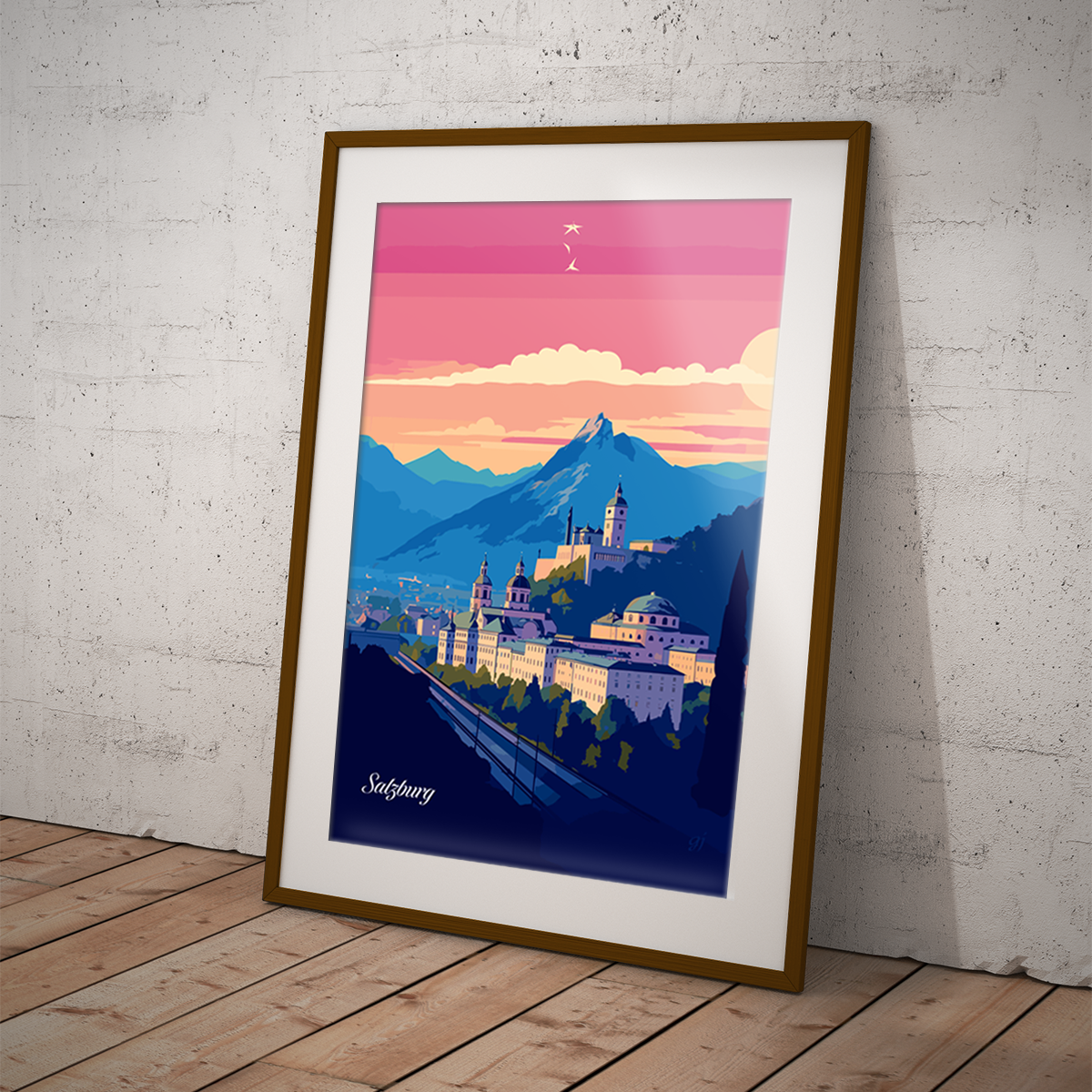 Salzburg poster by bon voyage design