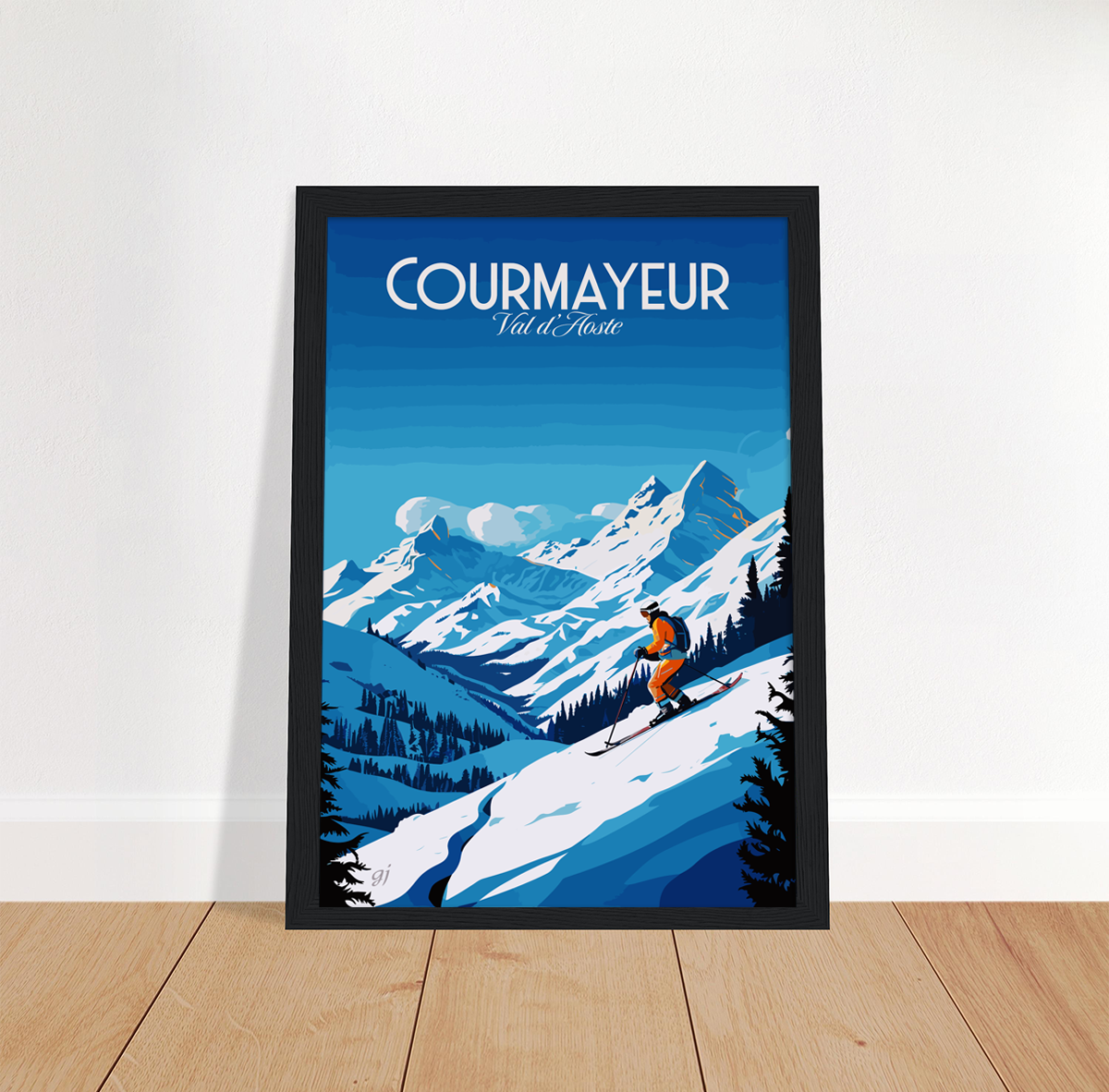 Courmayeur poster by bon voyage design