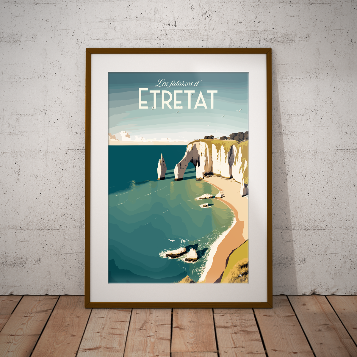 Etretat poster by bon voyage design
