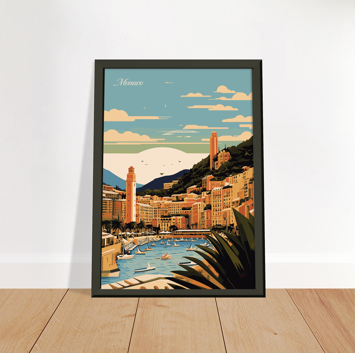 Monaco poster by bon voyage design
