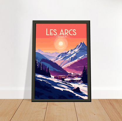 Les Arcs poster by bon voyage design