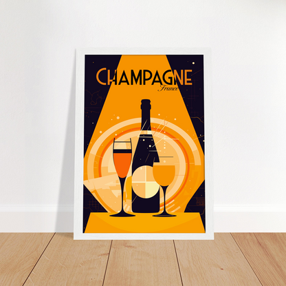 Champagne poster by bon voyage design