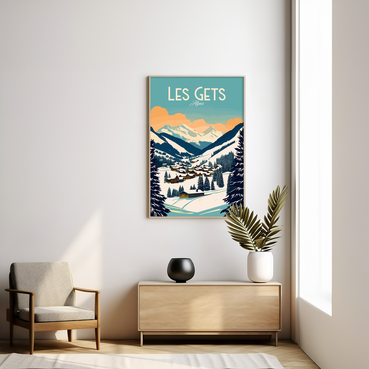 Les Gets poster by bon voyage design
