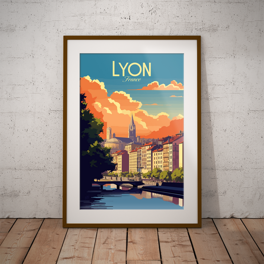 Lyon poster by bon voyage design