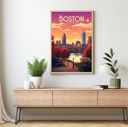 Boston poster by bon voyage design