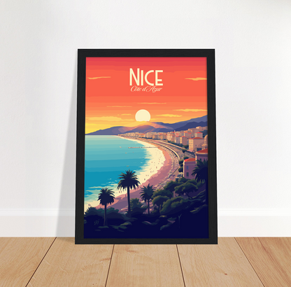 Nice - Beach poster by bon voyage design
