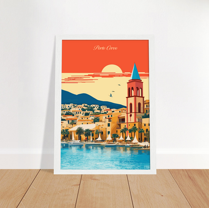 Porto Cervo poster by bon voyage design
