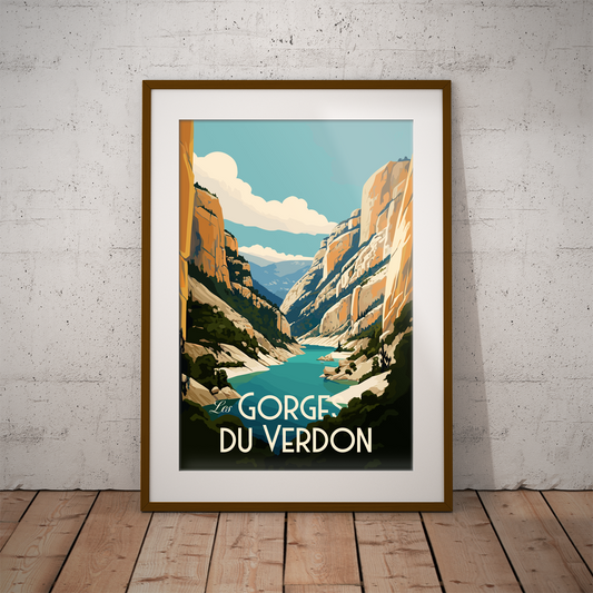 Gorges du Verdon poster by bon voyage design