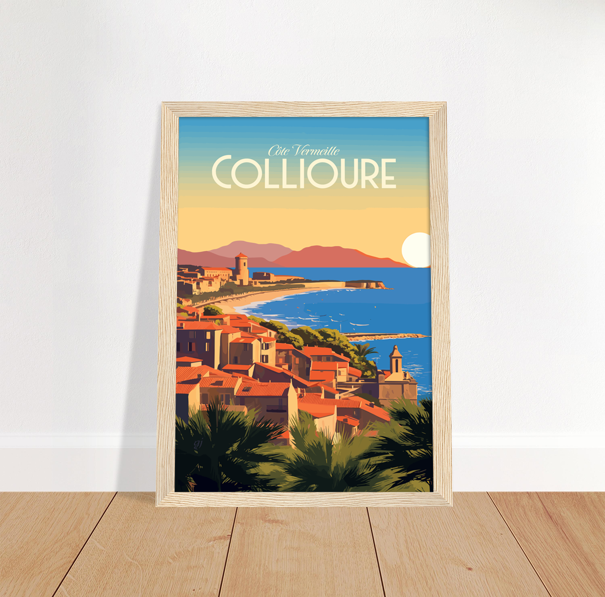 Collioure poster by bon voyage design