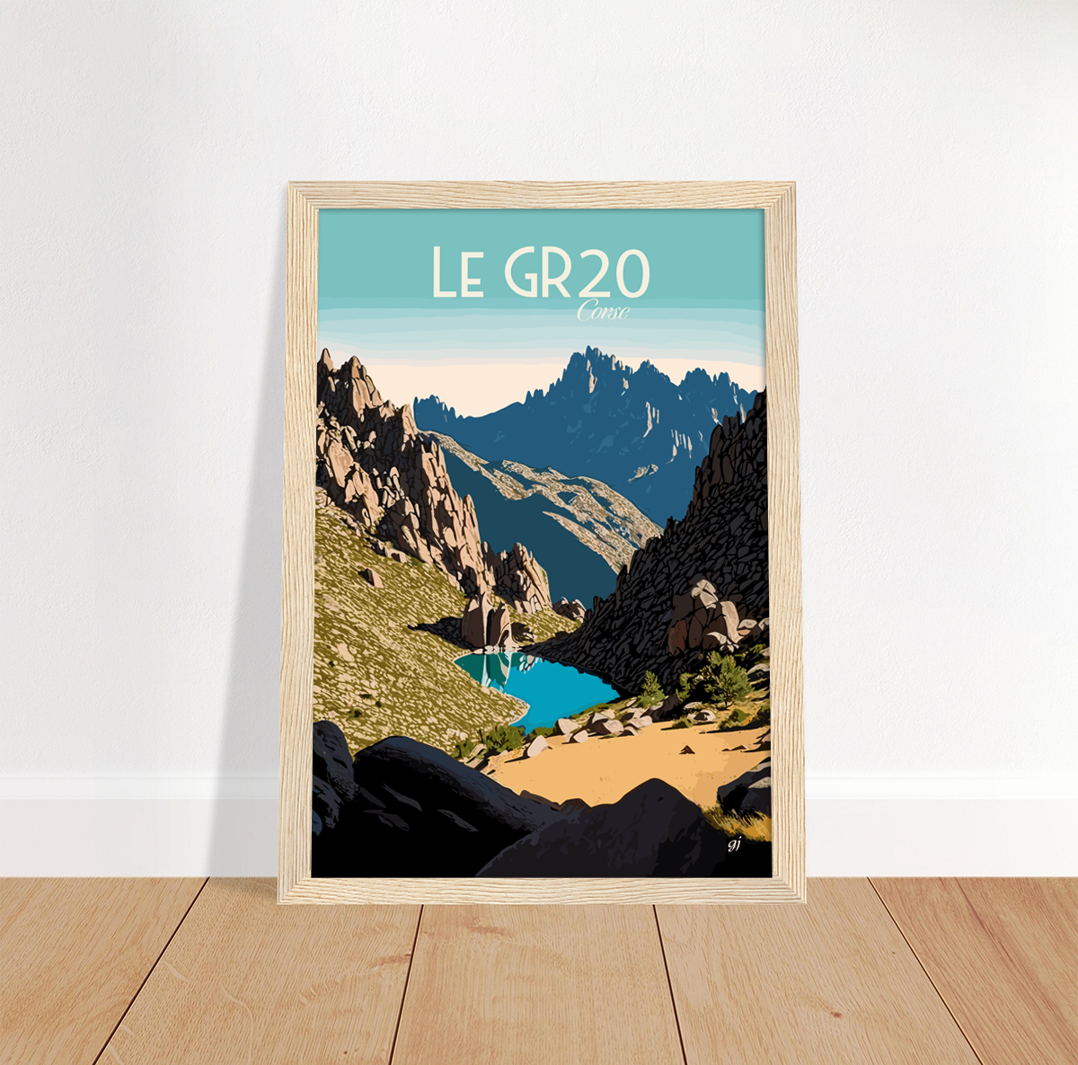 Corse - GR20 poster by bon voyage design