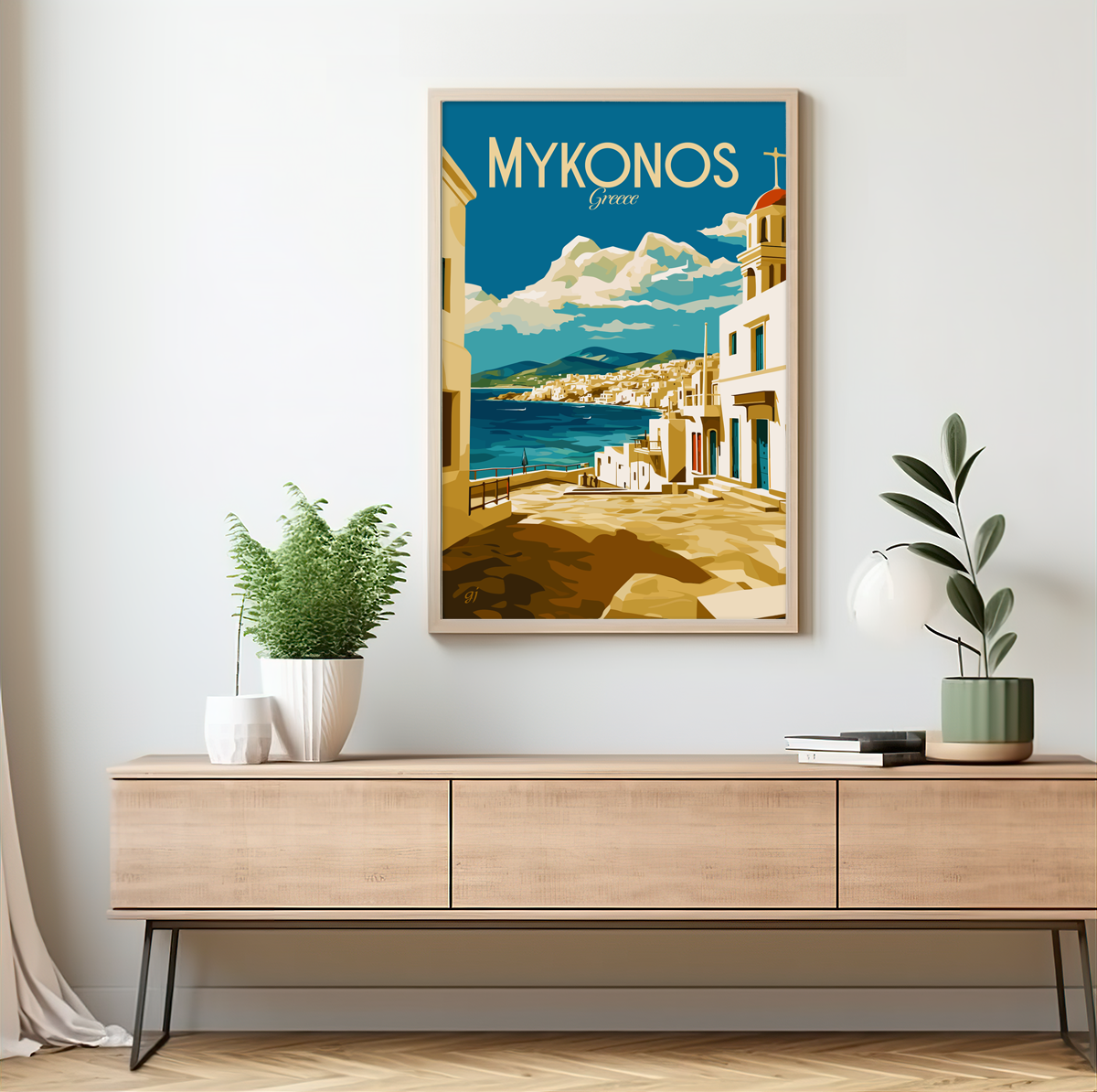 Mykonos poster by bon voyage design