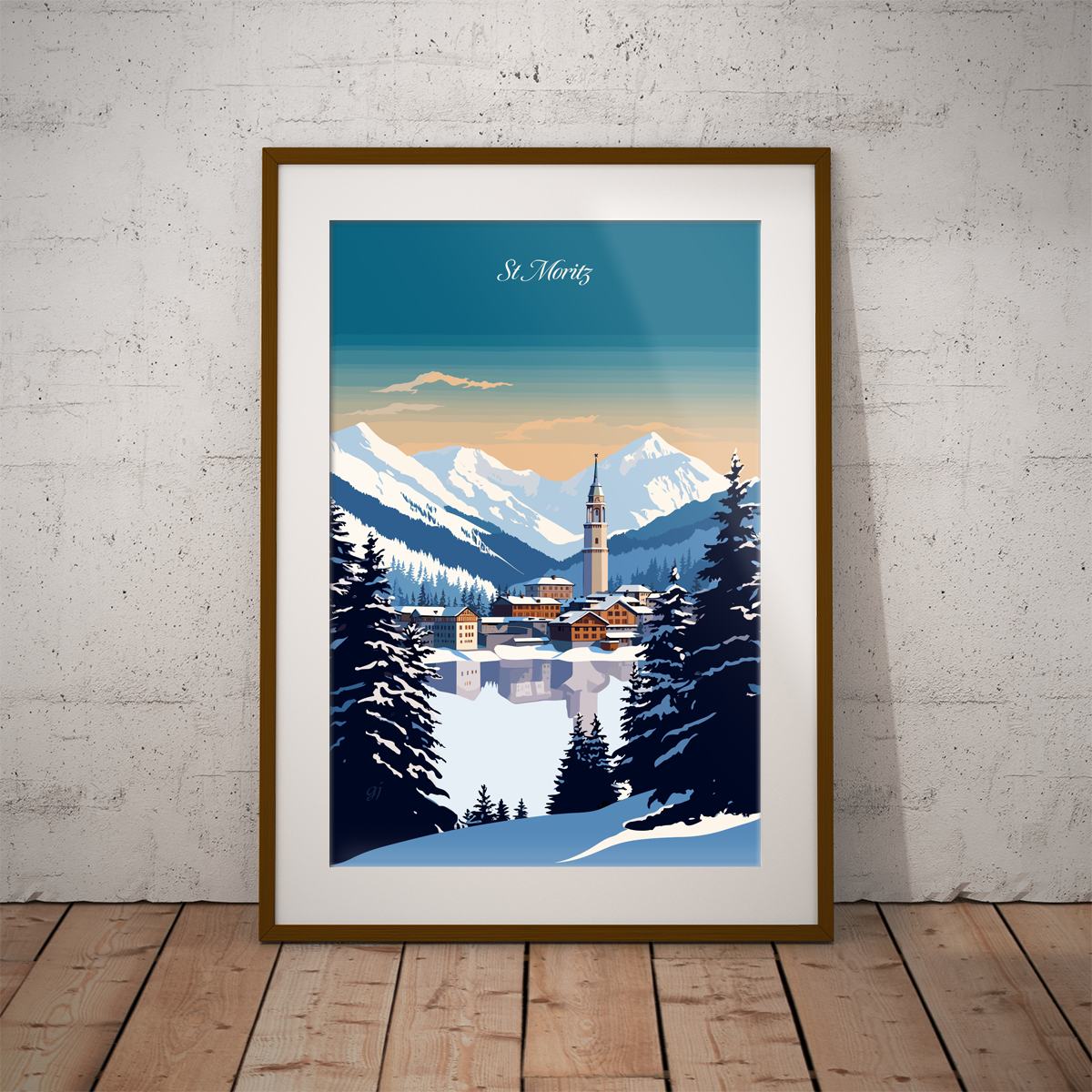 St-Moritz poster by bon voyage design