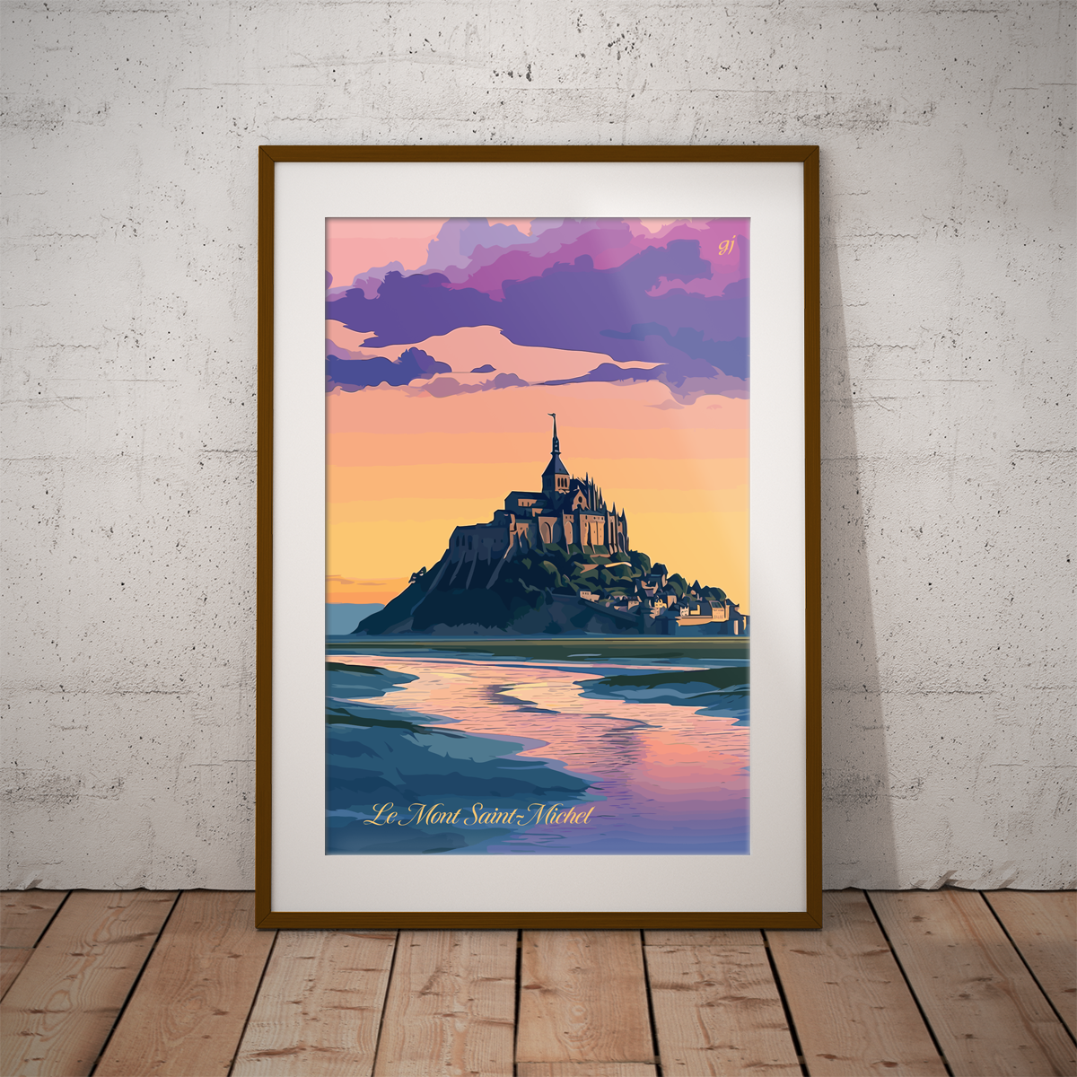 Mont-Saint-Michel poster by bon voyage design