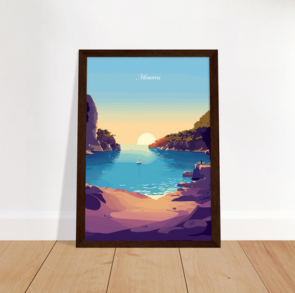 Menorca - Beach poster by bon voyage design