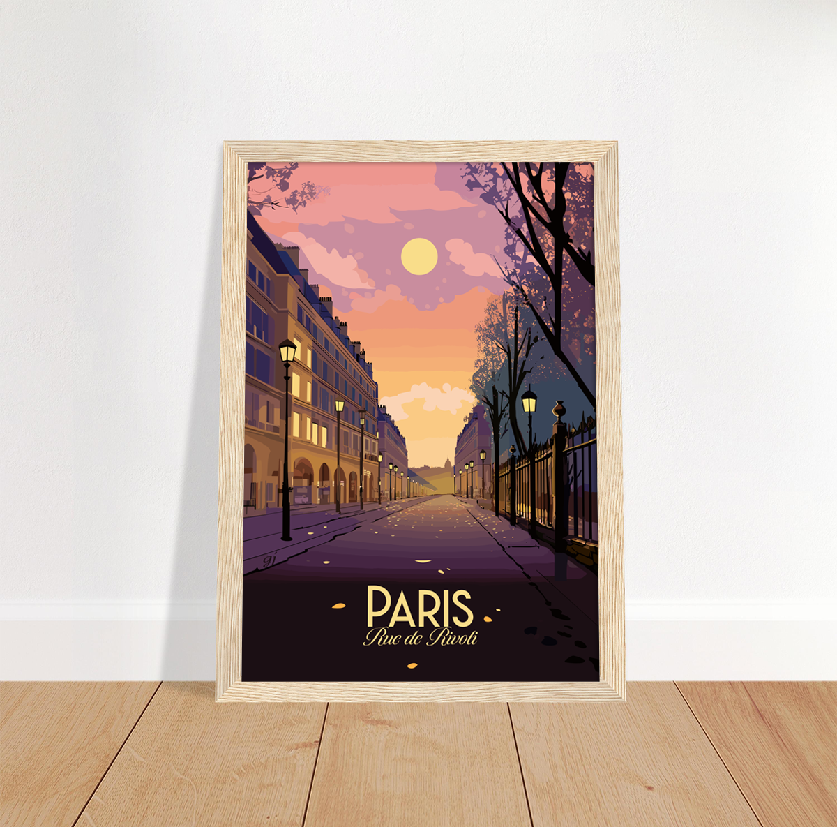 Paris - Rue de Rivoli poster by bon voyage design