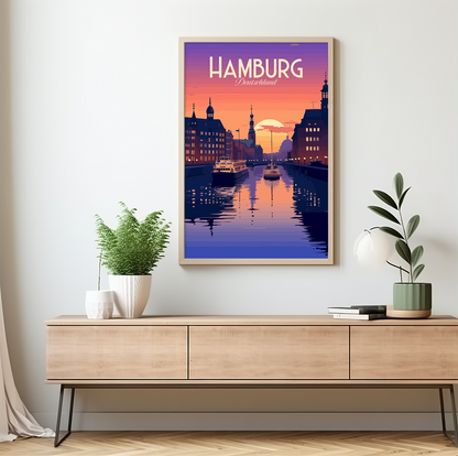 Hamburg poster by bon voyage design