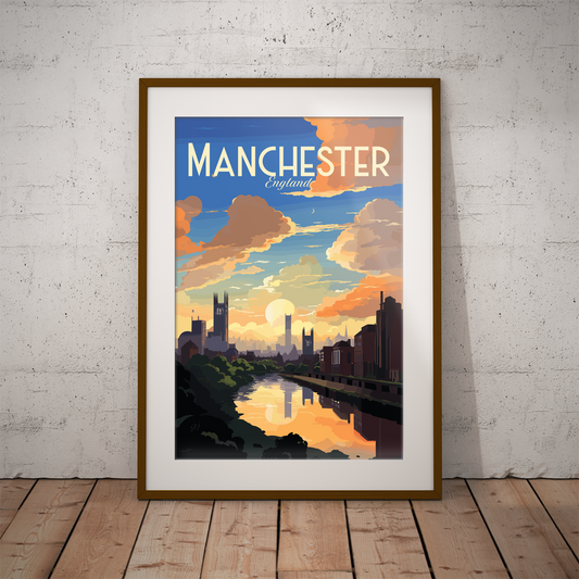 Manchester poster by bon voyage design