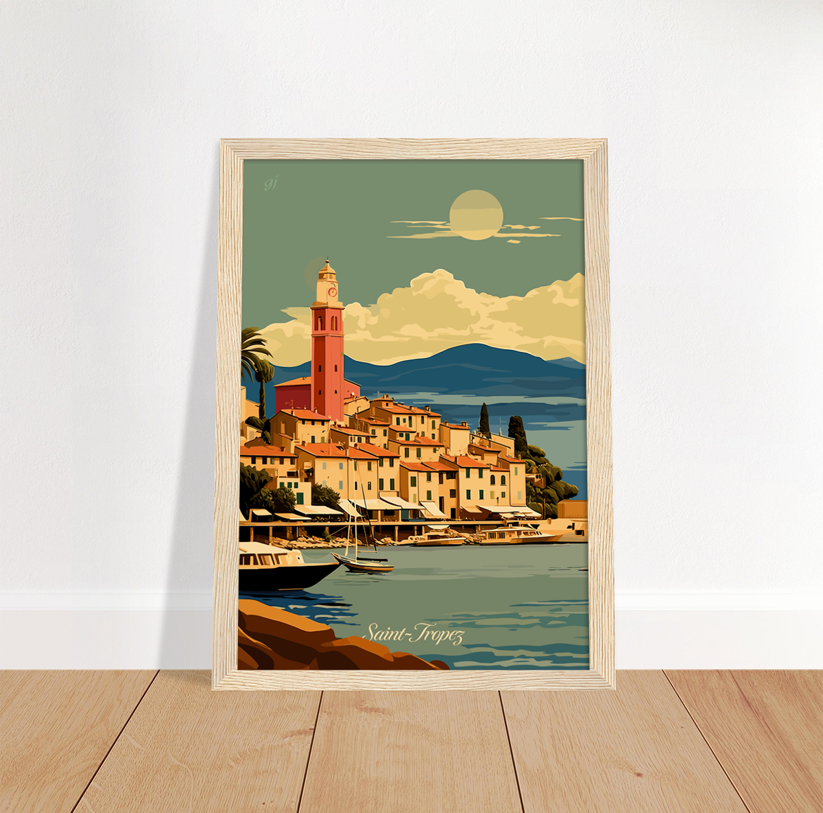 Saint-Tropez poster by bon voyage design