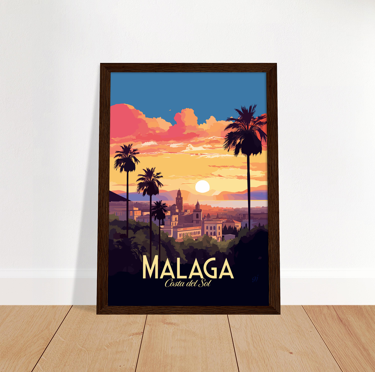 Malaga poster by bon voyage design