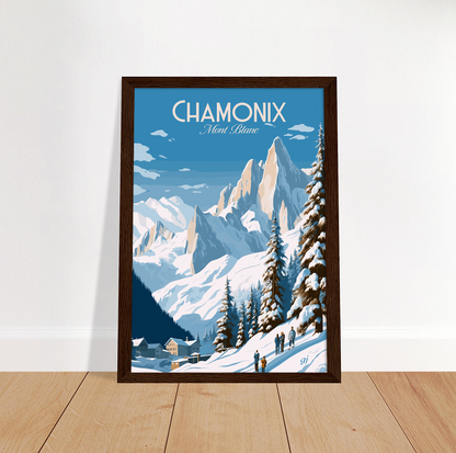 Chamonix poster by bon voyage design