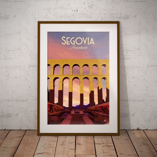 Segovia - Acueducto poster by bon voyage design