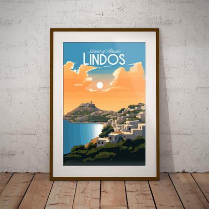 Lindos poster by bon voyage design