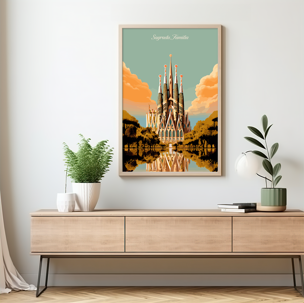 Barcelona - Sagrada Familia poster by bon voyage design