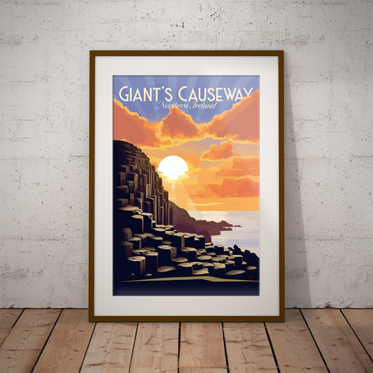 Giant's Causeway poster by bon voyage design